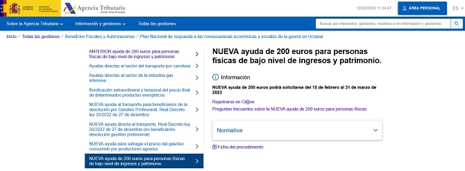 Web de la Agencia Tributaria
