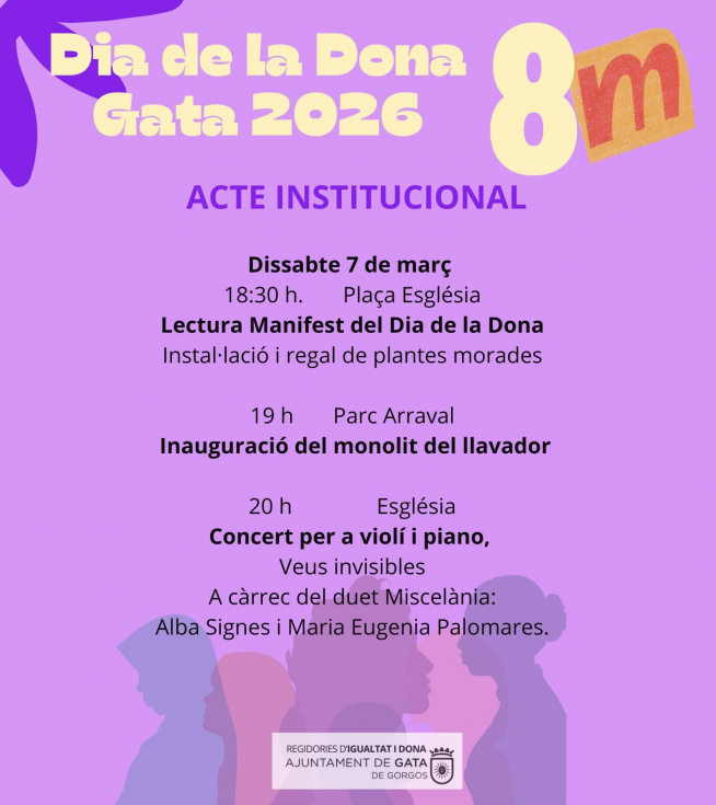 Gata conmemora el 8M con un acto institucional y una completa programación durante marzo