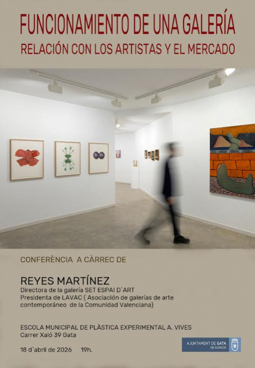 Gata acoge una conferencia sobre el funcionamiento del mercado del arte con Reyes Martínez en la Escola de Plàstica