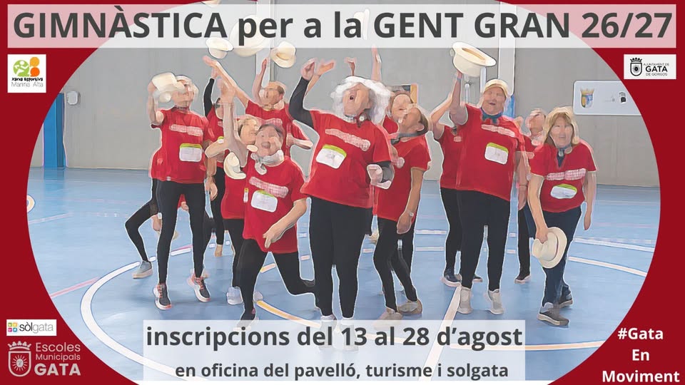 Gata abre las inscripciones para la gimnasia de la gente mayor del curso 2026/2027