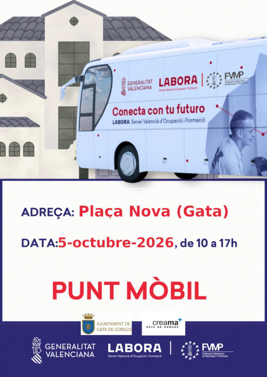 El autobús de LABORA llegará a Gata para acercar sus servicios de empleo y formación