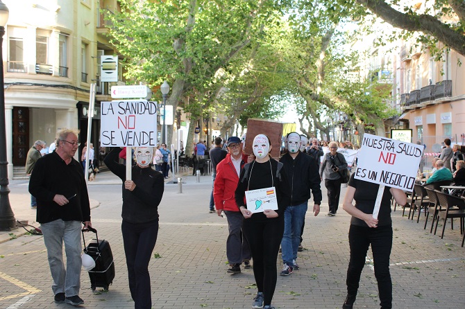 Imagen de archivo de la última manifestación en Dénia a favor de la sanidad pública