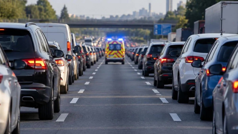 La DGT recuerda cómo dejar paso a una ambulancia en un atasco: así funciona el nuevo carril de emergencia