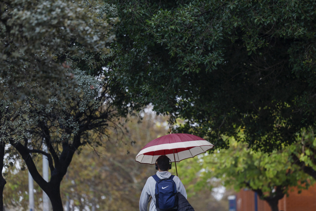 Una persona camina por el campus de Tarongers en una imagen de archivo. EFE/Biel Aliño /Archivo